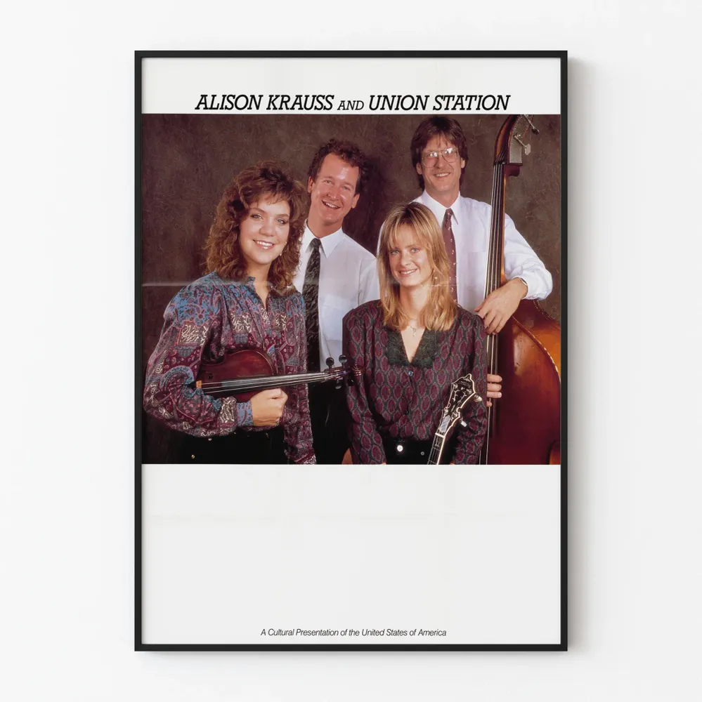Juliste Alison Krauss ja Union Station -musiikintekijät Country Folk