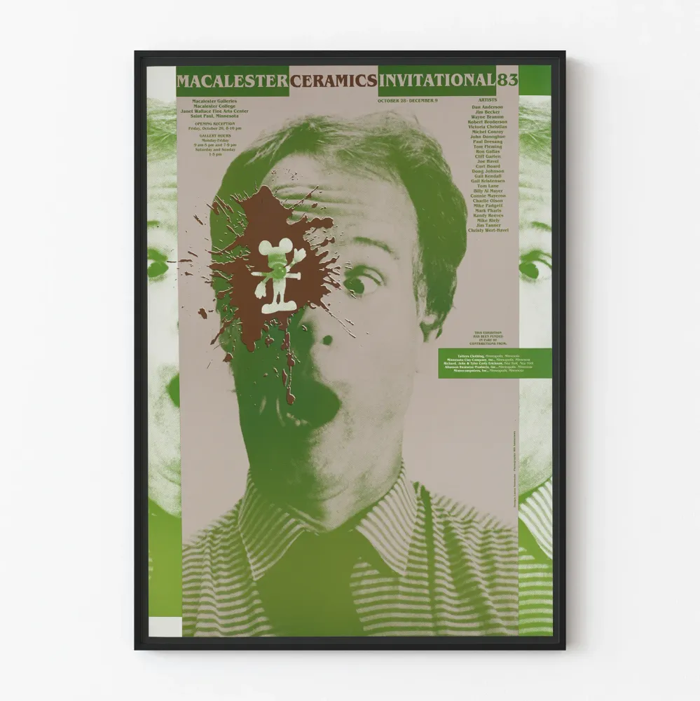 Juliste Art Macalester Keramiikkanäyttely 83 Sisustustarra Vintage