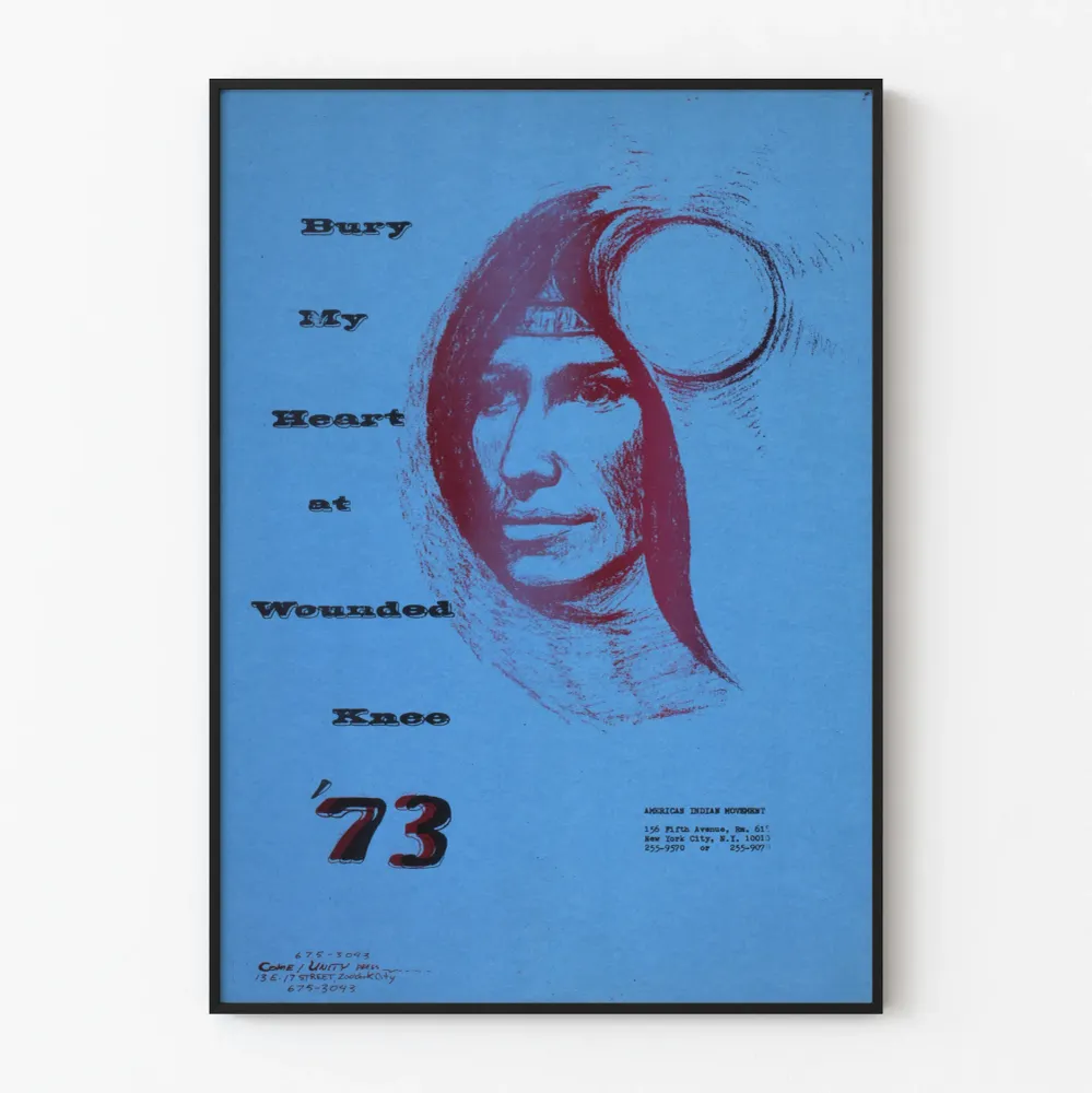 Juliste Bury My Heart at Wounded Knee 73 - Intia-porträt