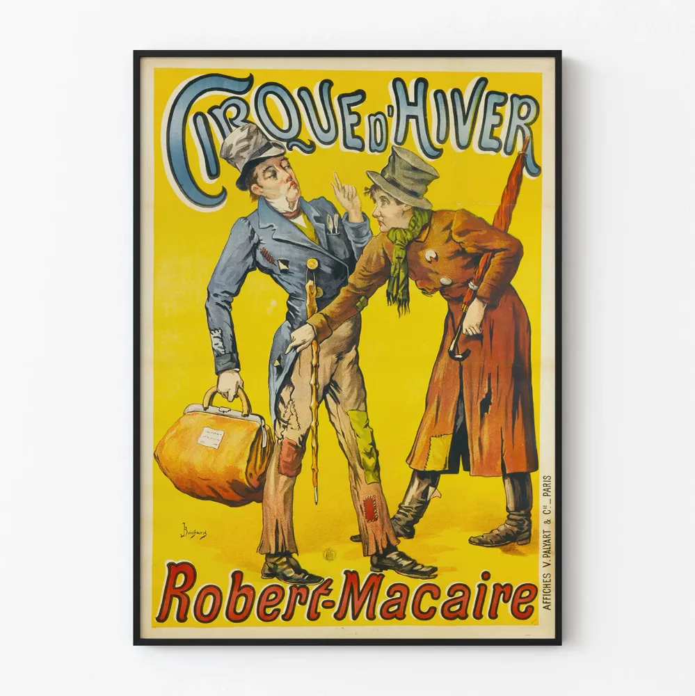Juliste Cirque d'Hiver Robert Macaire - Vintage-seinäkoristelu