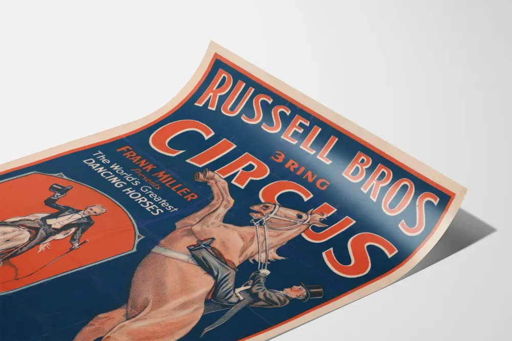 Juliste Cirque Russell Bros - Parhaat tanssivat hevoset