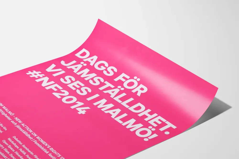 Juliste Dags För Jämställdhet Malmö 2014 - Poster Feministe Rose