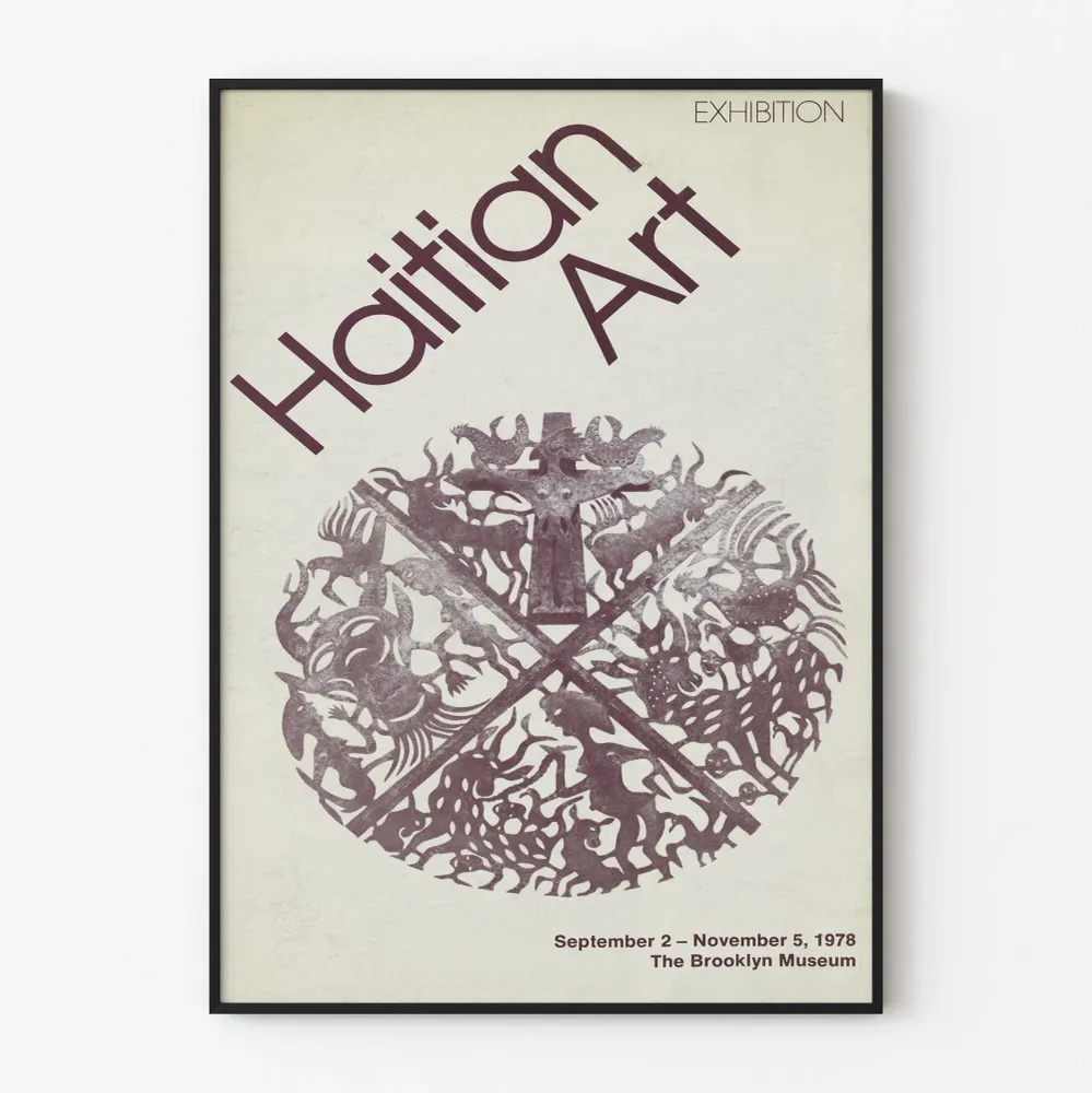 Juliste Haitilaisen taiteen näyttelystä Brooklynin museossa 1978