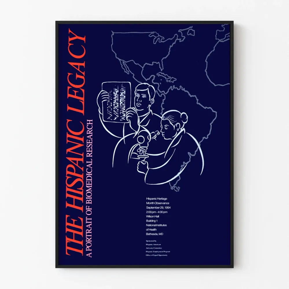 Juliste Hispanic Legacy - Portrait biomedical research