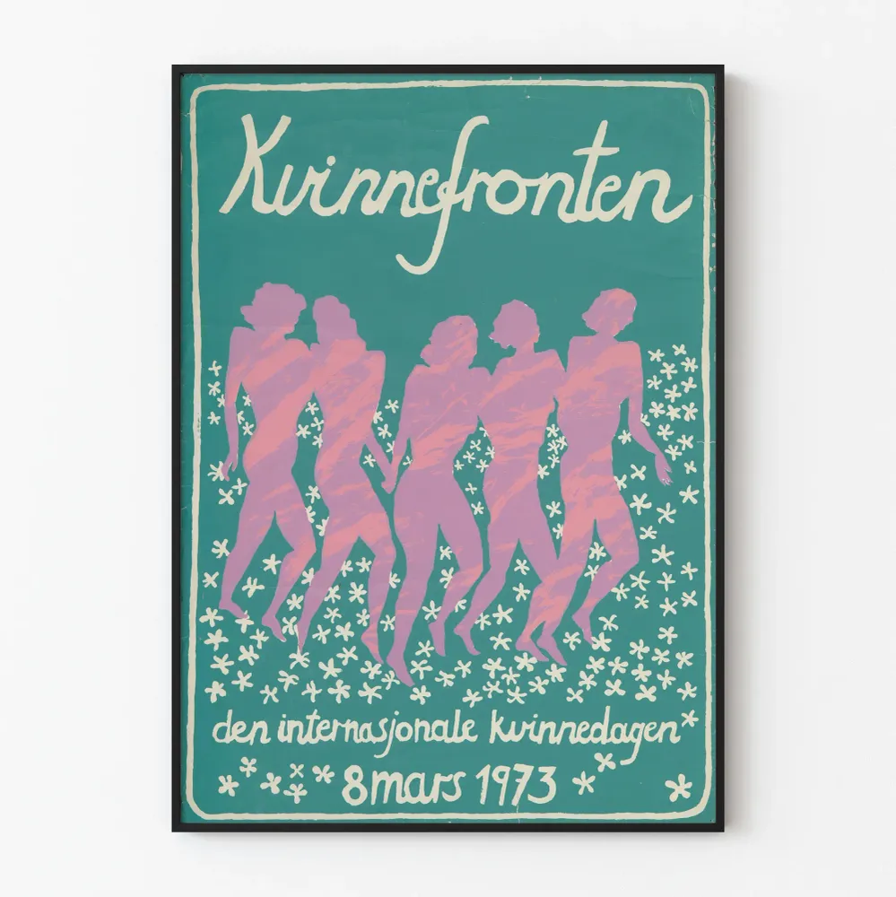 Juliste Kvinnefronten - Kansainvälinen naisten päivä 1973