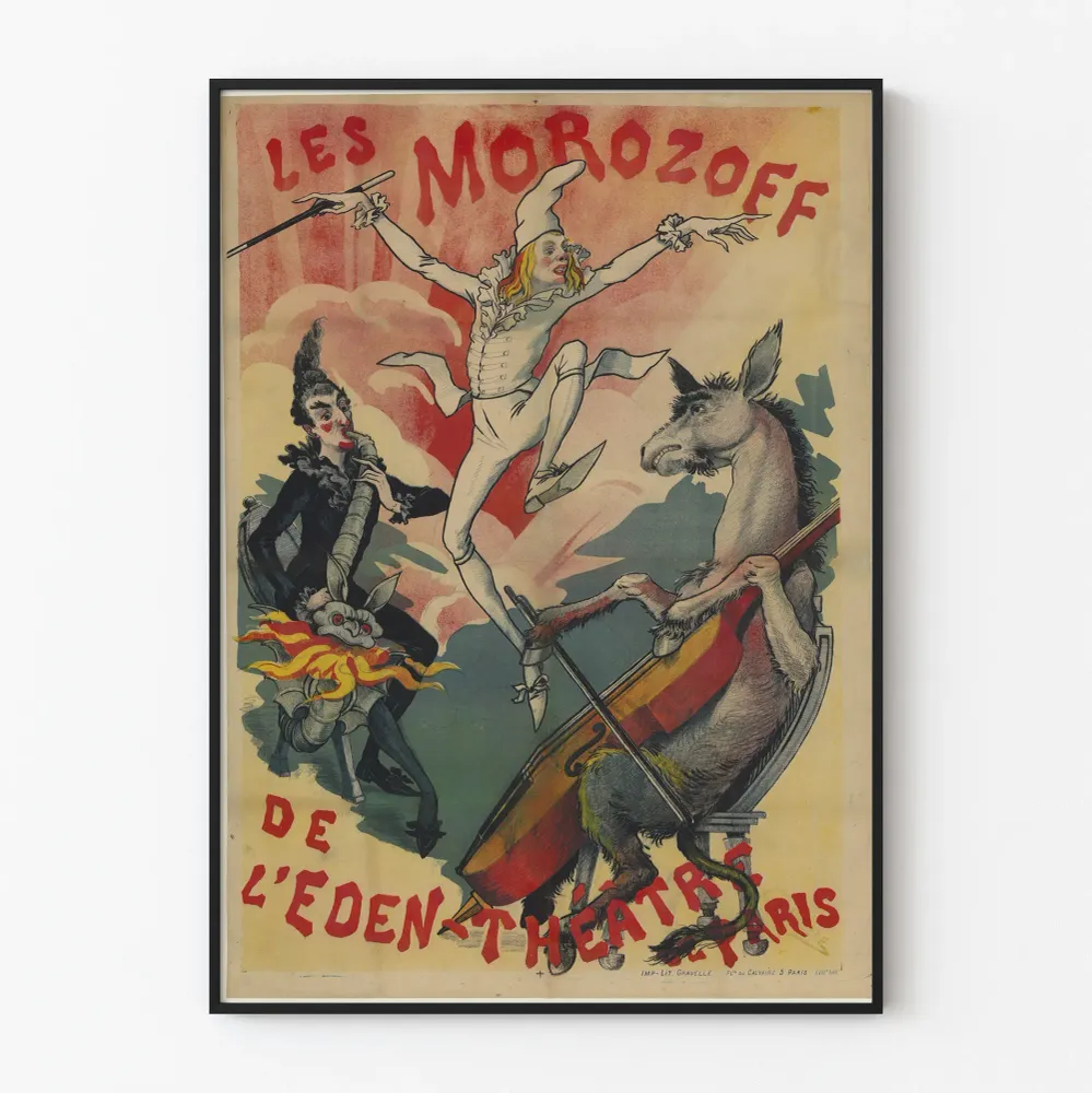 Juliste Les Morozoff Eden-teatterin Parisin - Seinän koriste vintage