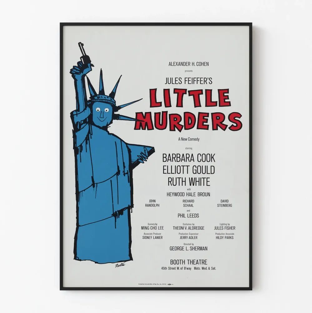 Juliste Little Murders - Vintage teatterikomedian juliste