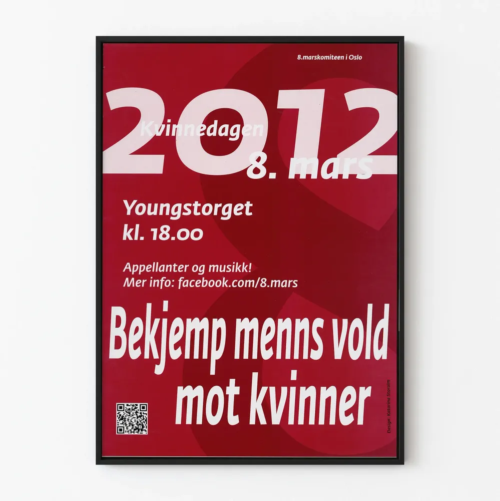 Juliste Naispäivä 2012 - Taistelu miesten väkivaltaa vastaan naisia kohtaan