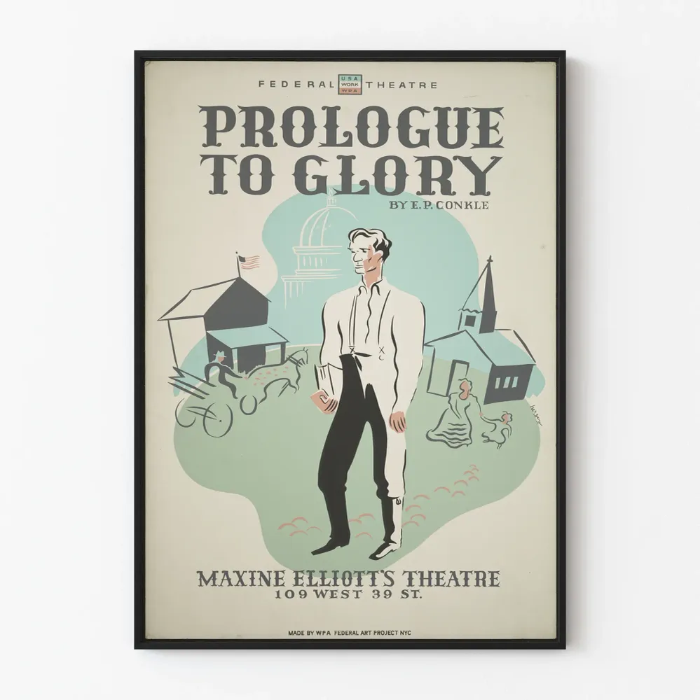 Juliste Prologi kirkkauteen Théâtre Américain vintage