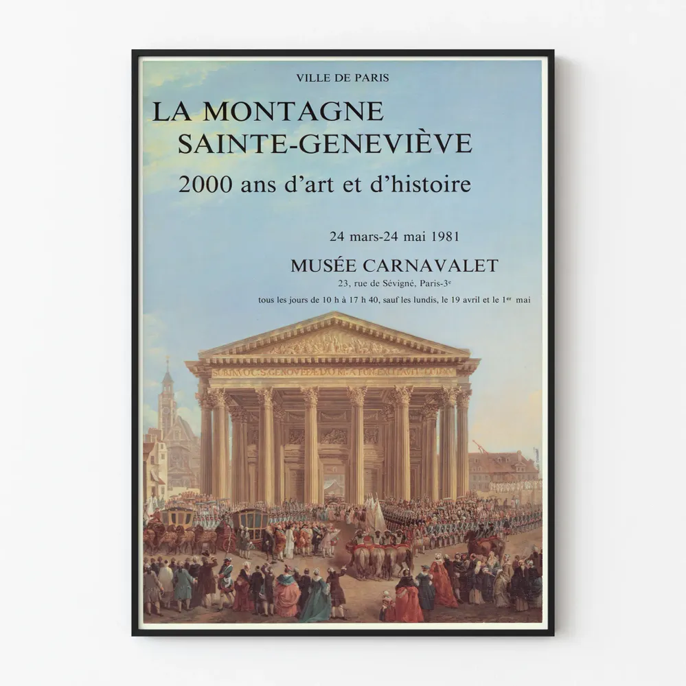 Juliste Sainte-Genevièven vuoresta - Näyttely Musée Carnavalet 1981