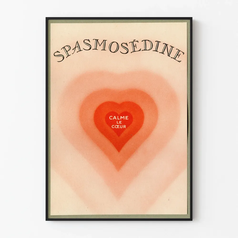Juliste Spasmosedine - Seinäsisustus rauhoittava sydän