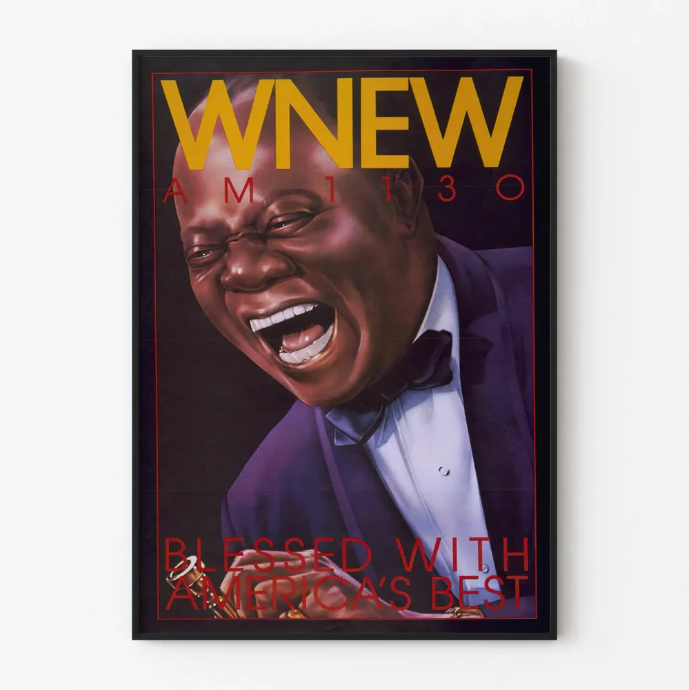 Juliste WNEW AM 1130 Chicago Jazz - Ilmeikäs muusikon muotokuva