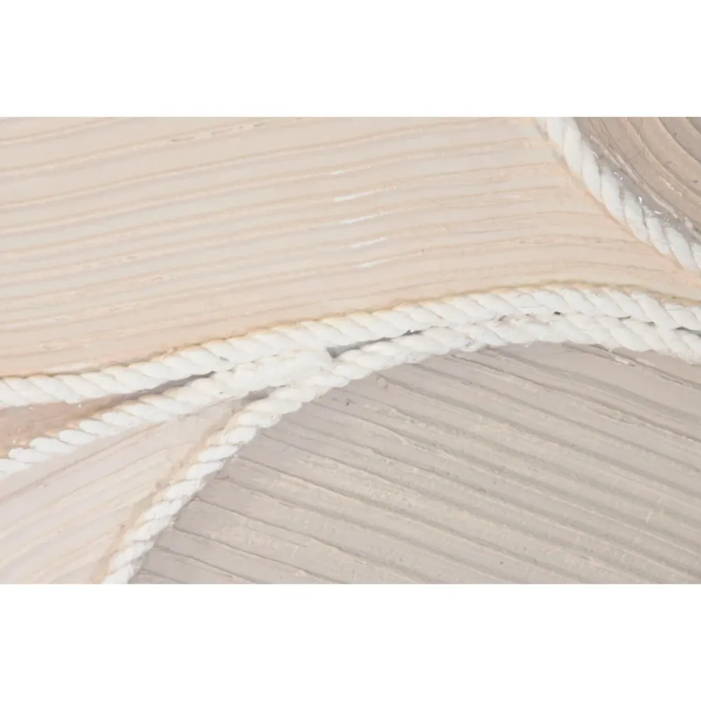 Kangas Home ESPRIT Beige Abstrakti Skandinaavinen 102 x 4,5 x 102 cm (2 osaa)