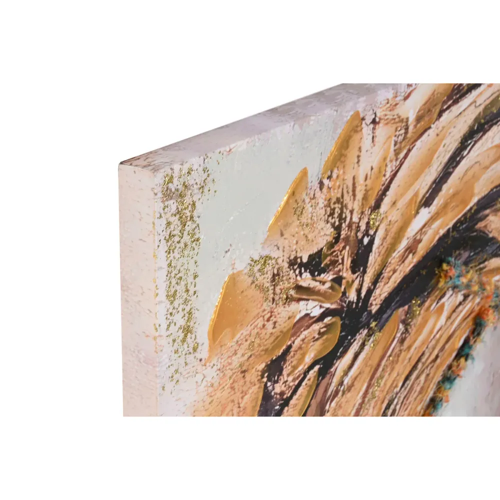 Kangas Home ESPRIT Ruskea Kullattu Siirtomaatyylinen Afrikkalainen nainen 90 x 3 x 120 cm (2 osaa)