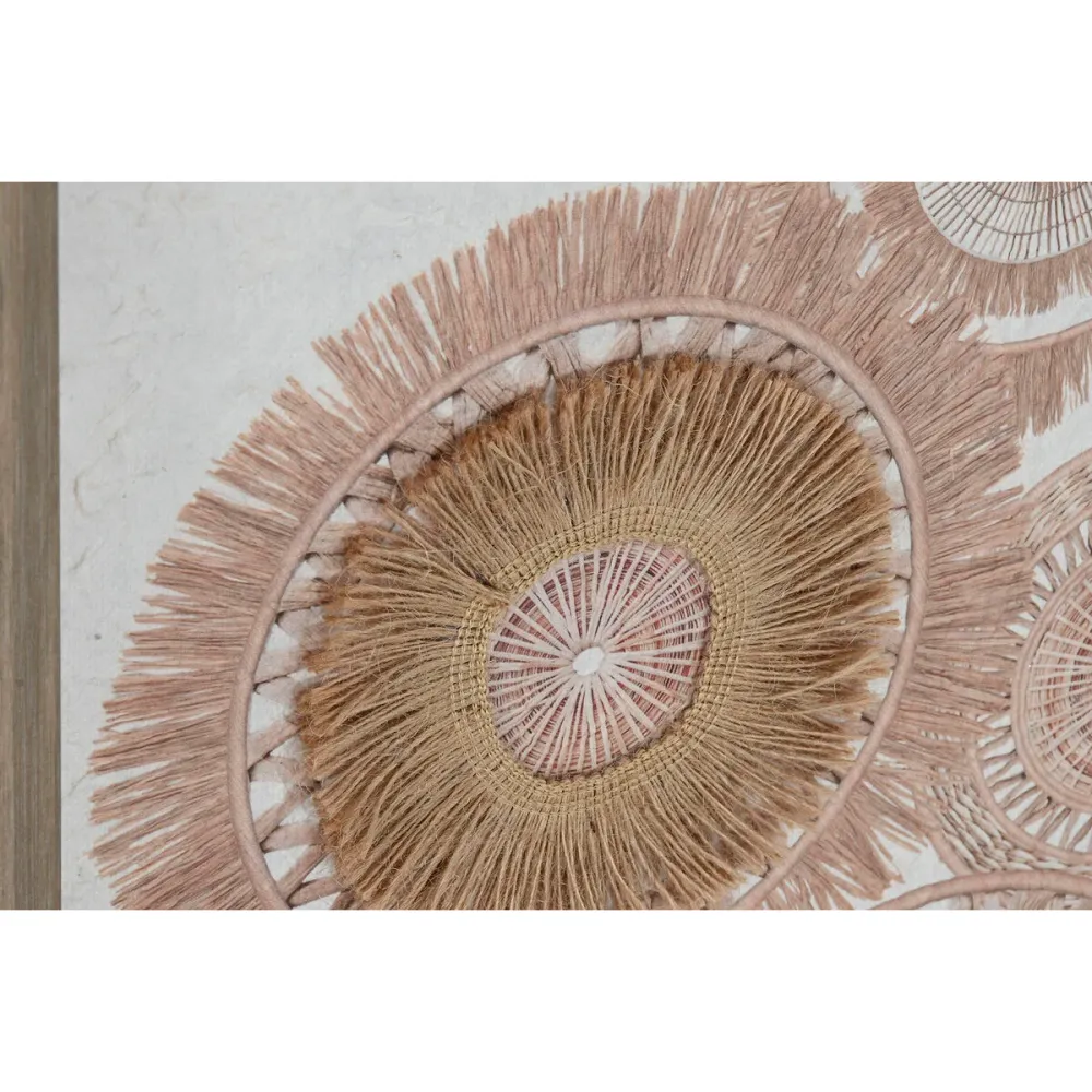 Kangas Home ESPRIT Valkoinen Luonnollinen Boho 40 x 3 x 60 cm (2 osaa)