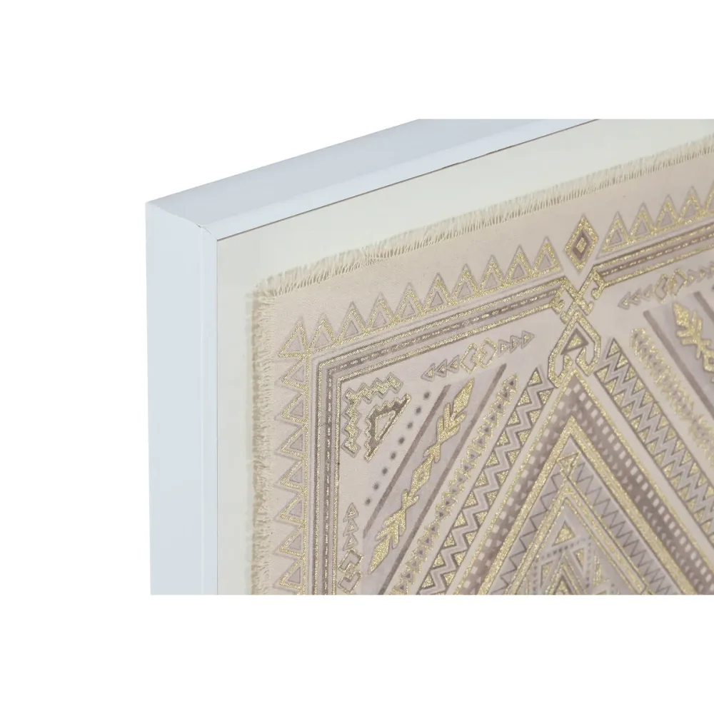 Kangas Home ESPRIT Valkoinen Luonnollinen Boho 50 x 3,8 x 60 cm (2 osaa)