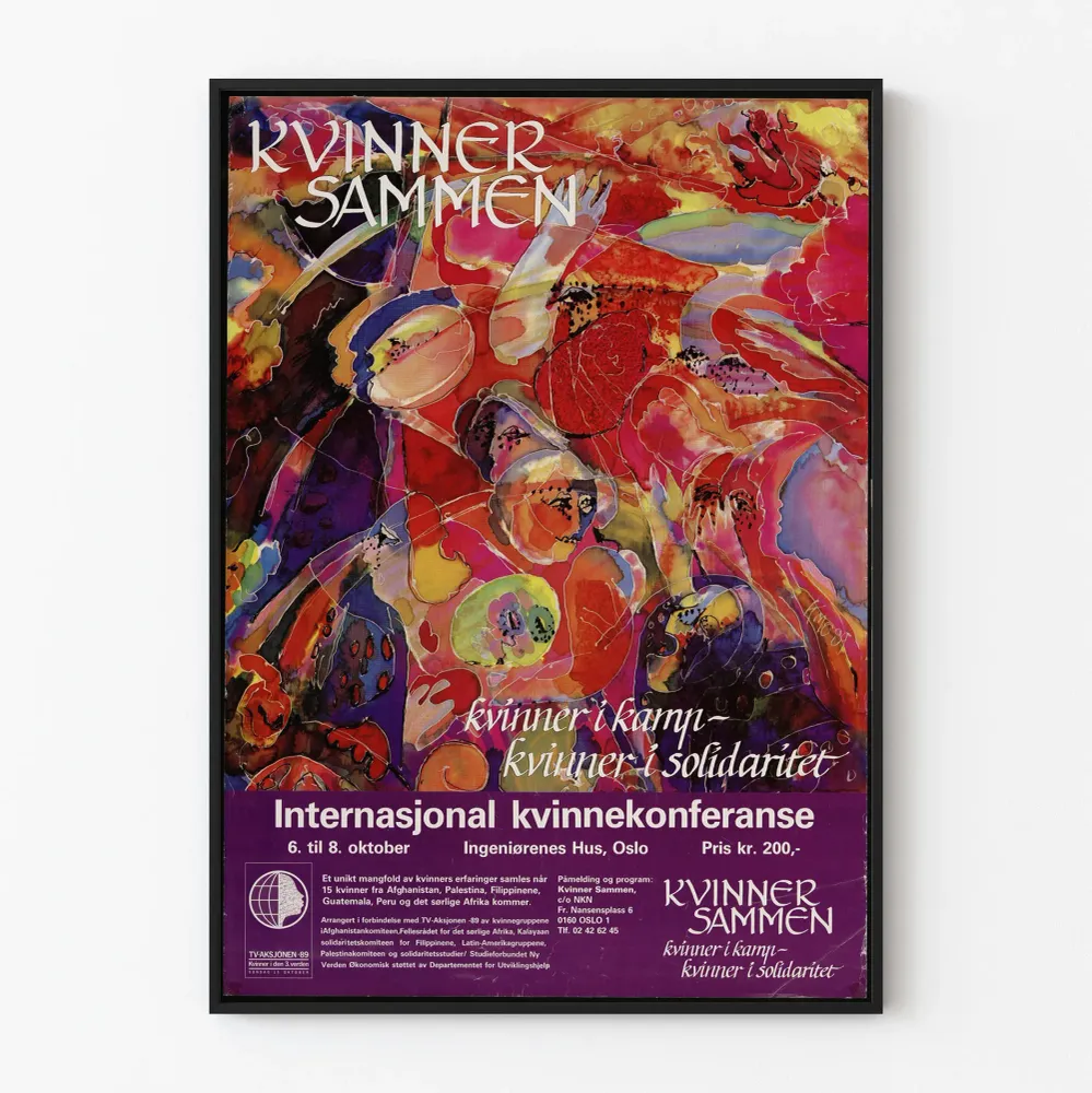 Kansainvälinen juliste Naiskonferenssi Naiset solidaarisuudessa