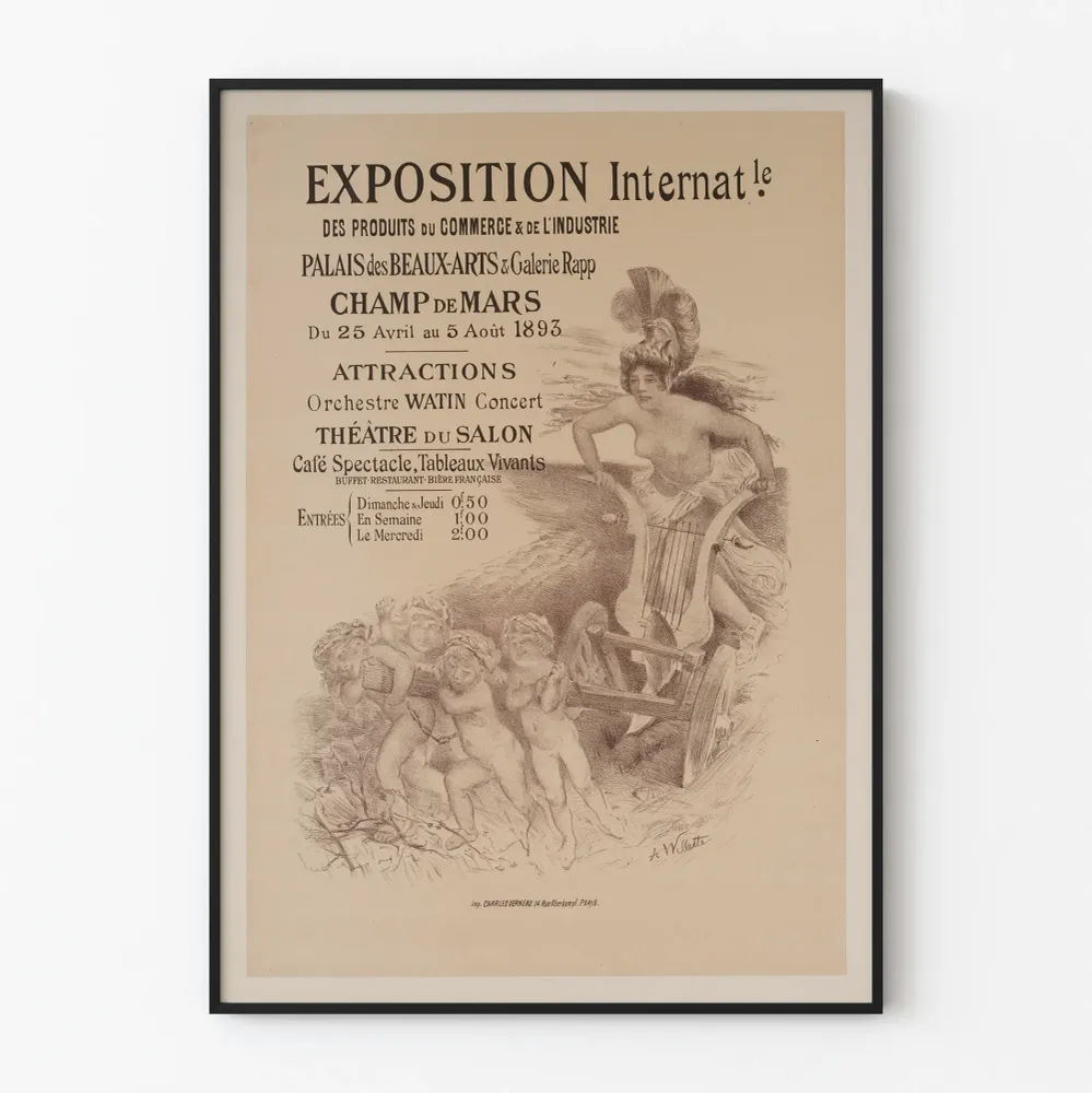 Kansainvälisen kauppa- ja teollisuusnäyttelyn juliste 1893