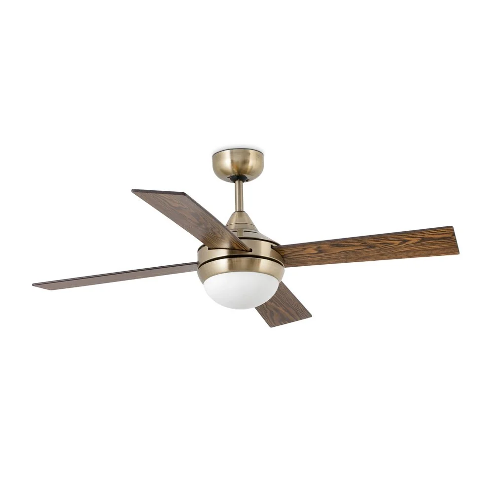 Kattotuuletin mini icaria Ø 106cm messinki-antiikki, ruskea--haorn