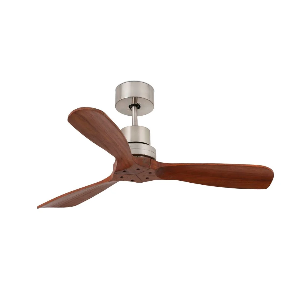 Kattotuuletin mini Lantau Ø 106cm 3 siivet nikkelimatt, pähkinä