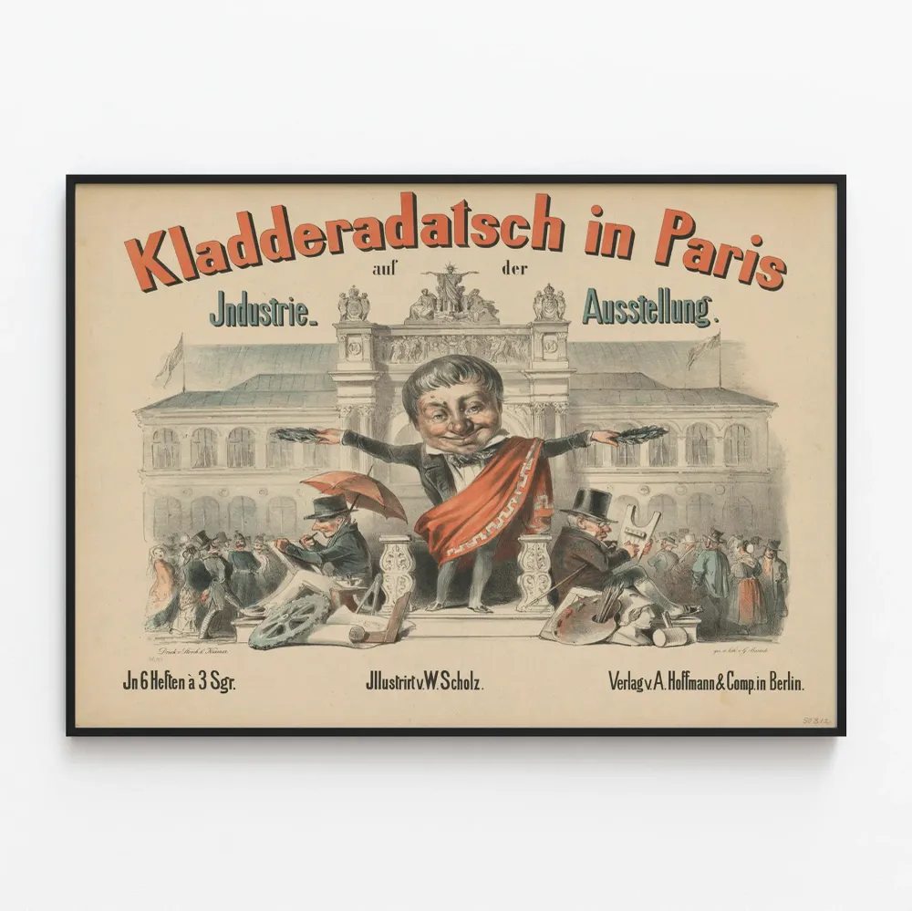 Kladderadatsch-juliste Pariisin teollisuusnäyttelyssä