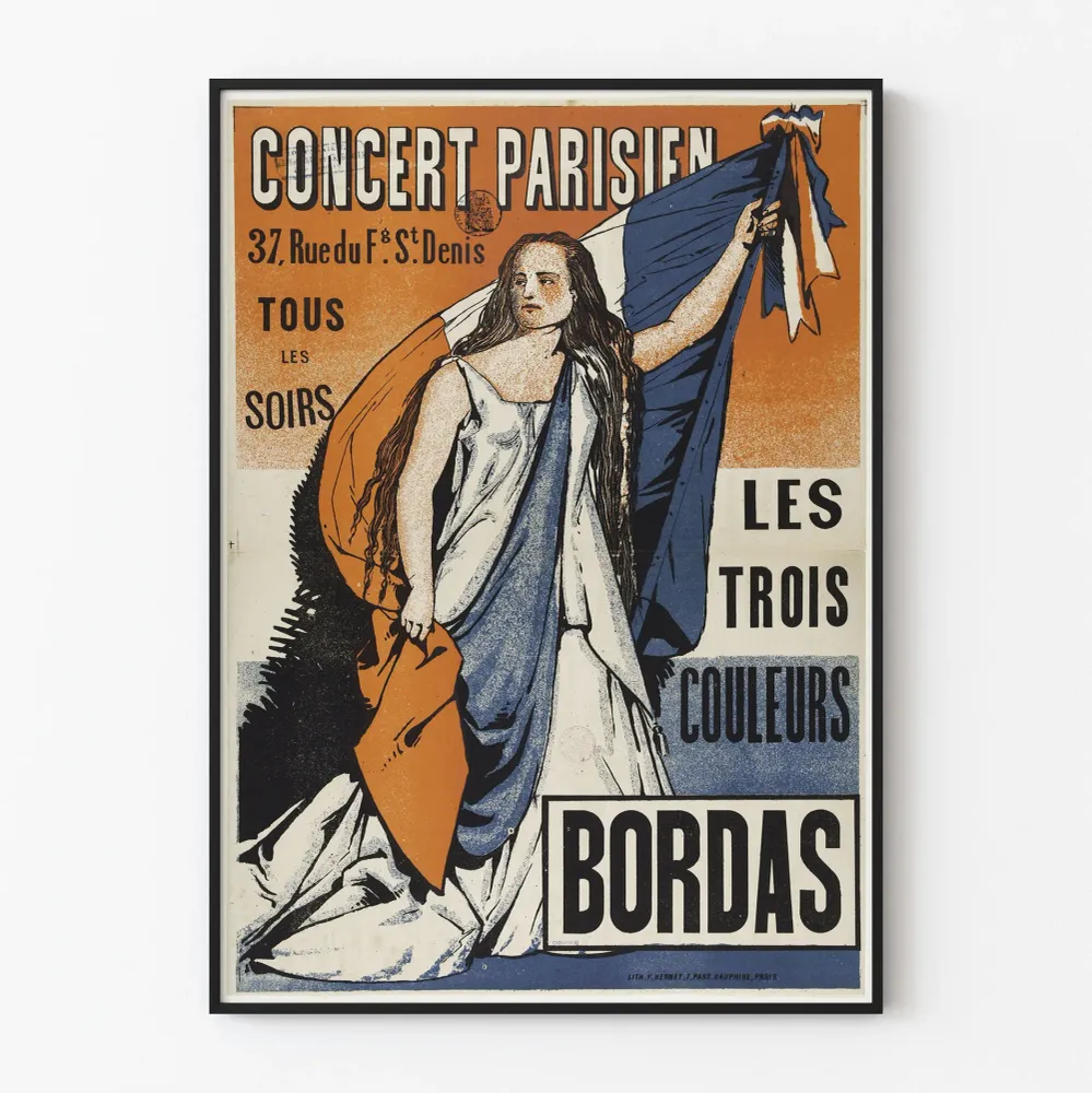 Konserttijuliste Pariisilainen Les Trois Couleurs Bordas