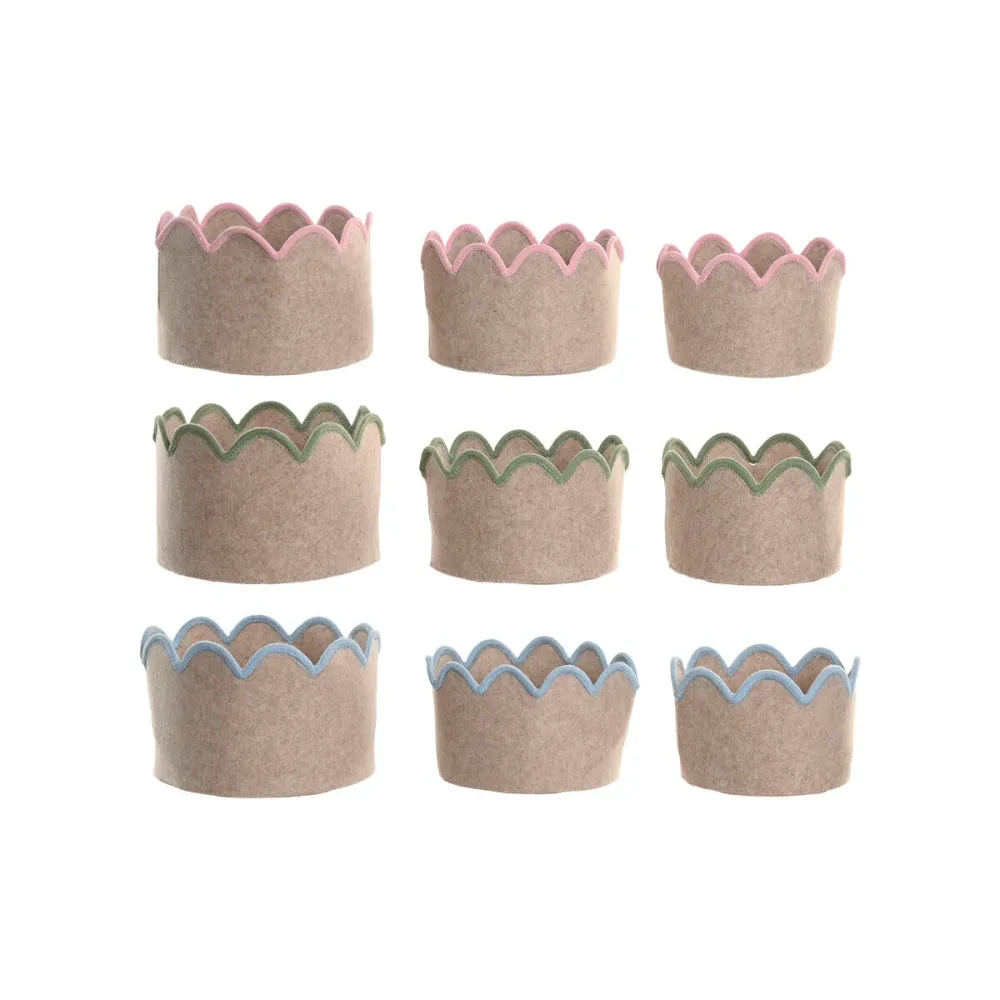 Korisetti Home ESPRIT Sininen Vihreä Beige Pinkki Lasten (3 Kappaletta) (3 osaa)