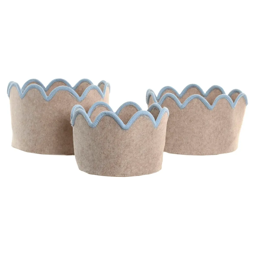 Korisetti Home ESPRIT Sininen Vihreä Beige Pinkki Lasten (3 Kappaletta) (3 osaa)