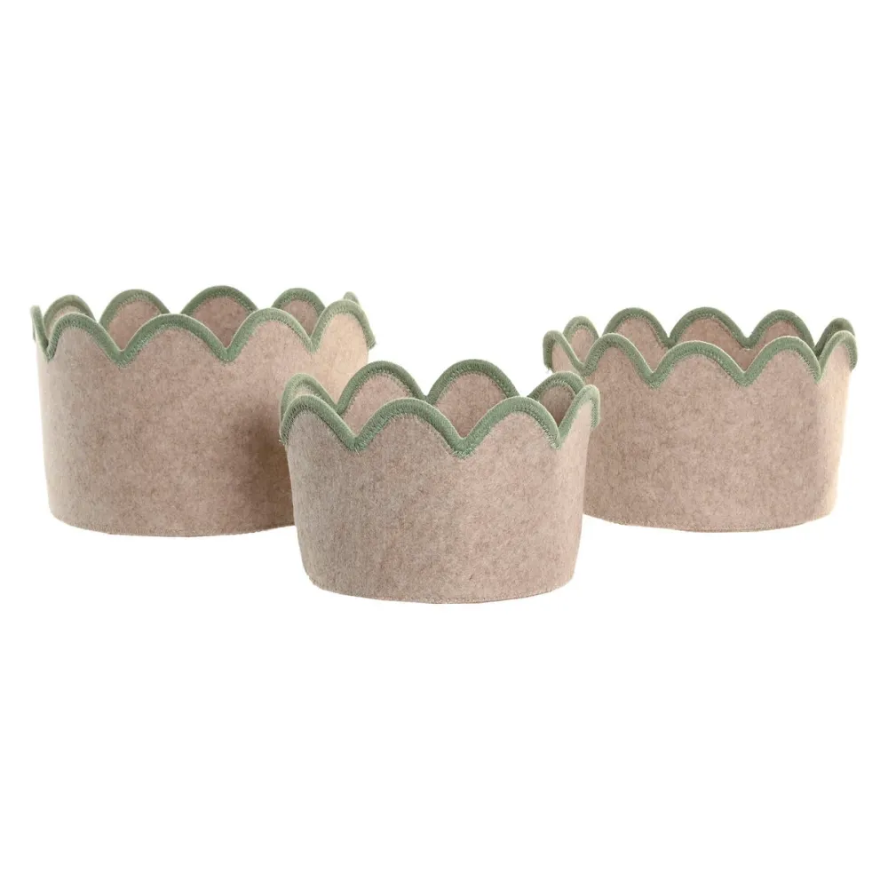 Korisetti Home ESPRIT Sininen Vihreä Beige Pinkki Lasten (3 Kappaletta) (3 osaa)