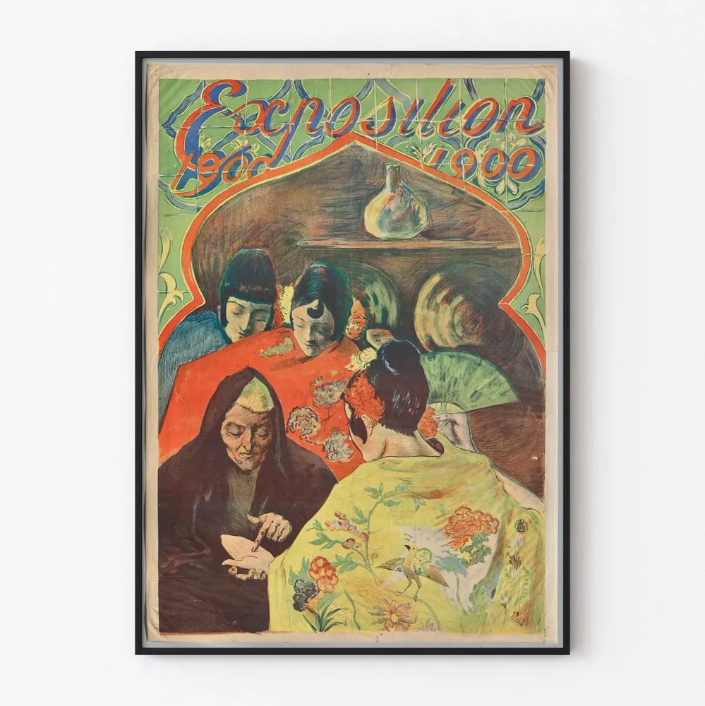 Koristeellinen juliste 1900-luvun näyttely vintage