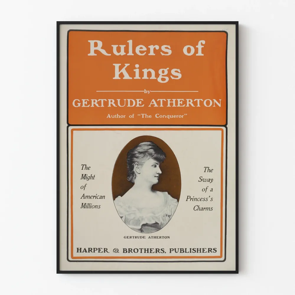 Koristeellinen vintage juliste Rulers Kings teokselta Gertrude Atherton