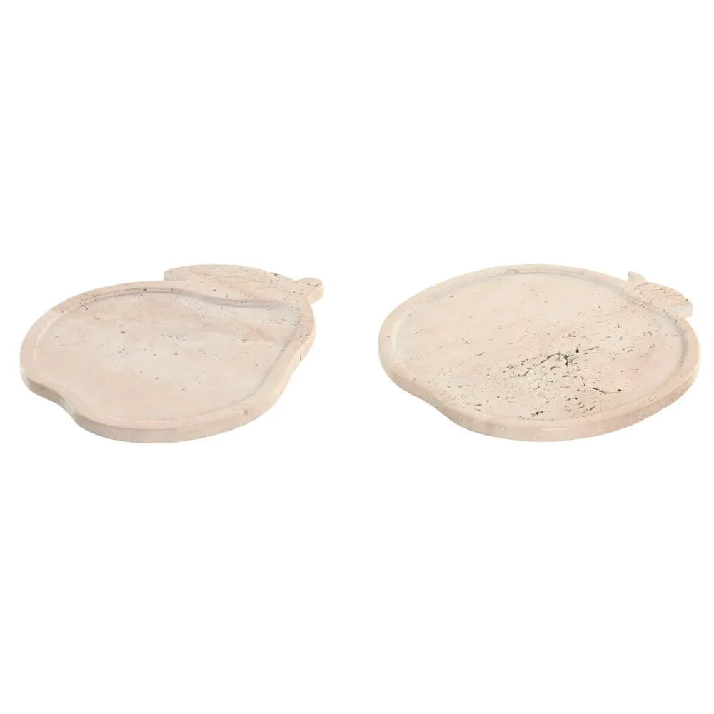 Koristehahmo Home ESPRIT Beige Skandinaavinen 30 X 27 X 1,8 CM (2 osaa)