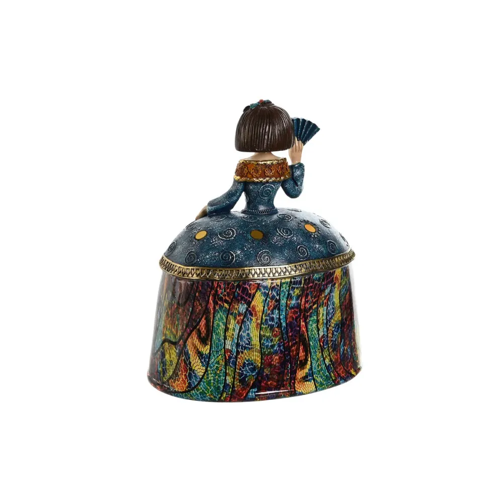 Koristehahmo Home ESPRIT Monivärinen Romanttinen 21,5 x 15,5 x 25,5 cm (3 osaa)