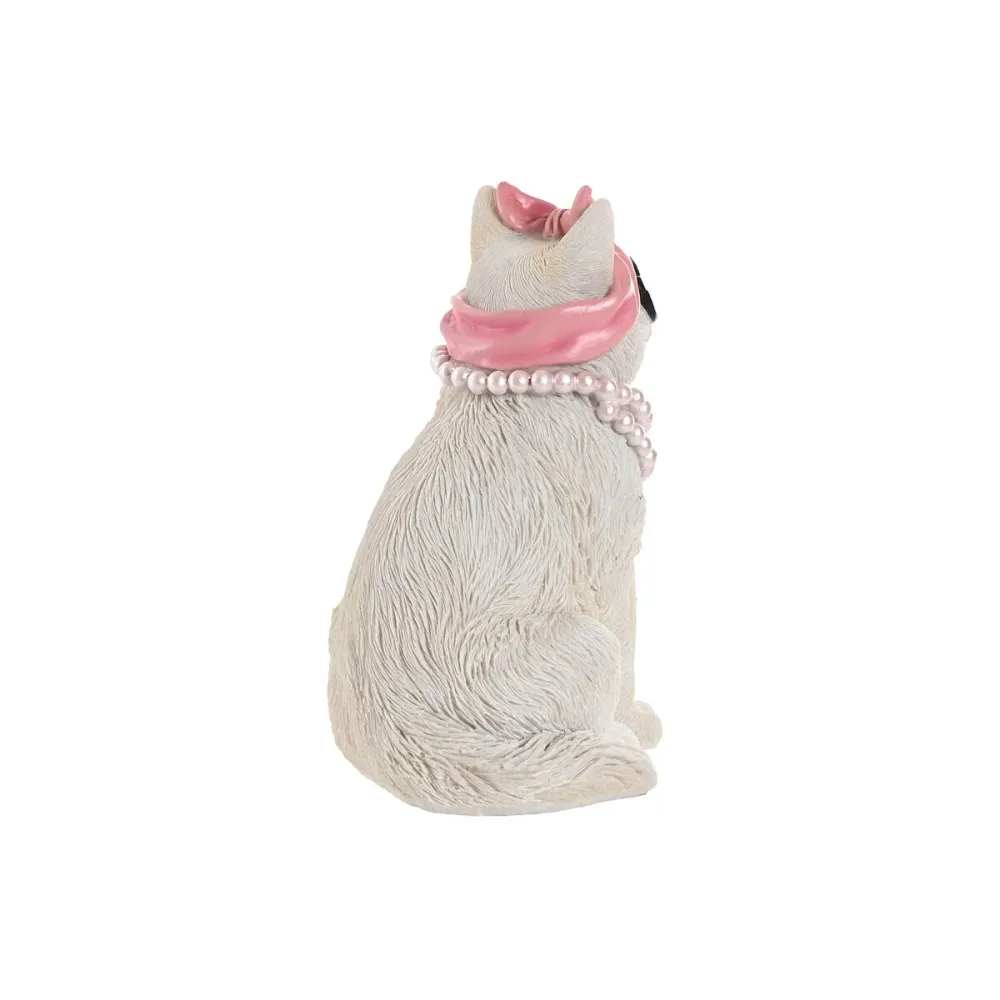 Koristehahmo Home ESPRIT Sininen Valkoinen Pinkki Kissa 13,5 X 13 X 19,5 CM (2 osaa)