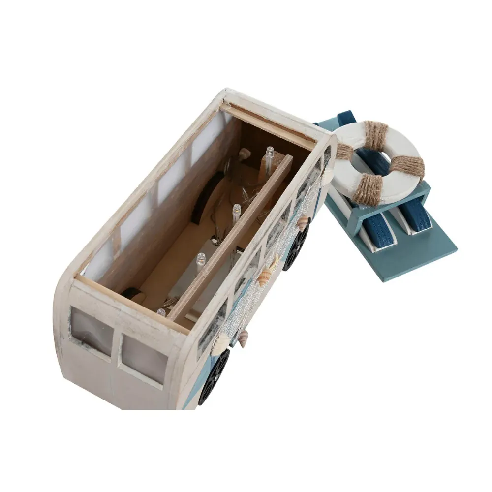 Koristehahmo Home ESPRIT Sininen Valkoinen Terrakotta 22 x 7 x 14 cm (2 osaa)