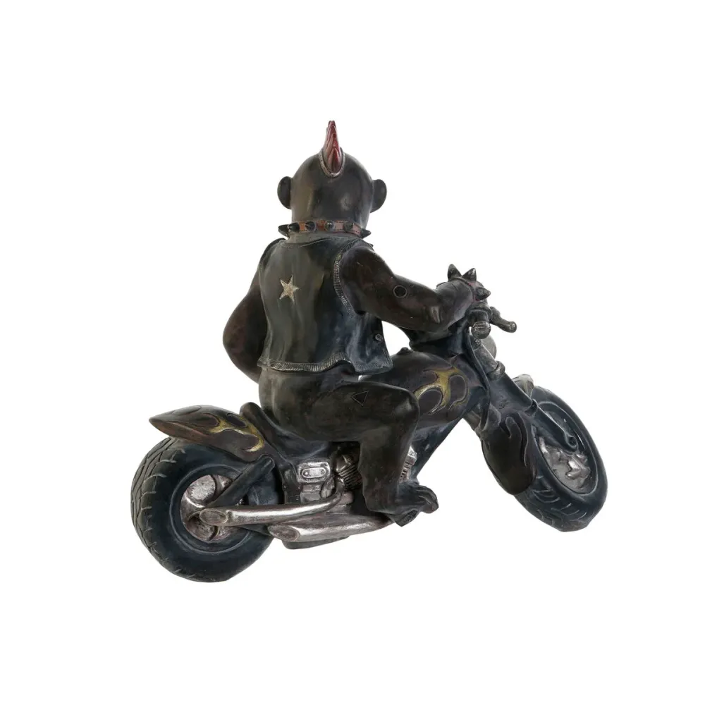 Koristehahmo Home ESPRIT Tumman harmaa Motoristi 24 x 15 x 29 cm (2 osaa)