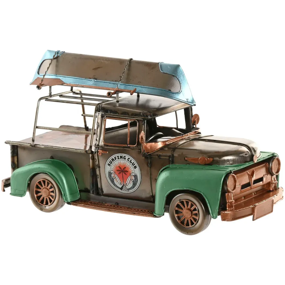 Koristehahmo Home ESPRIT Vihreä Hopeinen Vintage Pakettiauto 30 X 13 X 16 CM