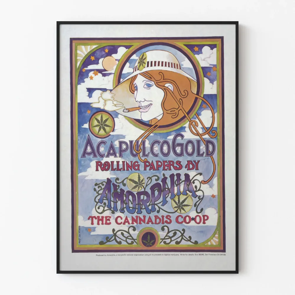 Koristejuliste Acapulco Gold Rolling Papers Amorphia