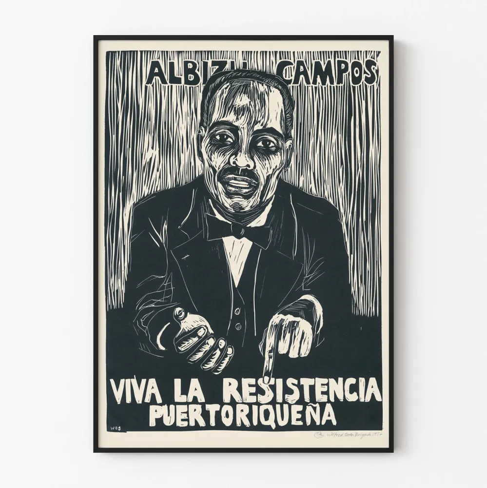 Koristejuliste Albizu Campos Viva La Resistencia Portoricaine