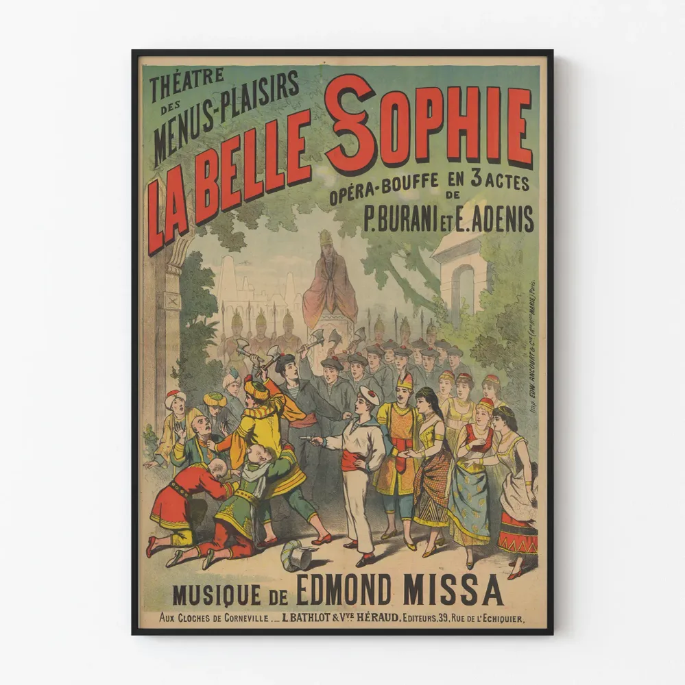 Koristejuliste La Belle Sophie - Théâtre des Menus-Plaisirs