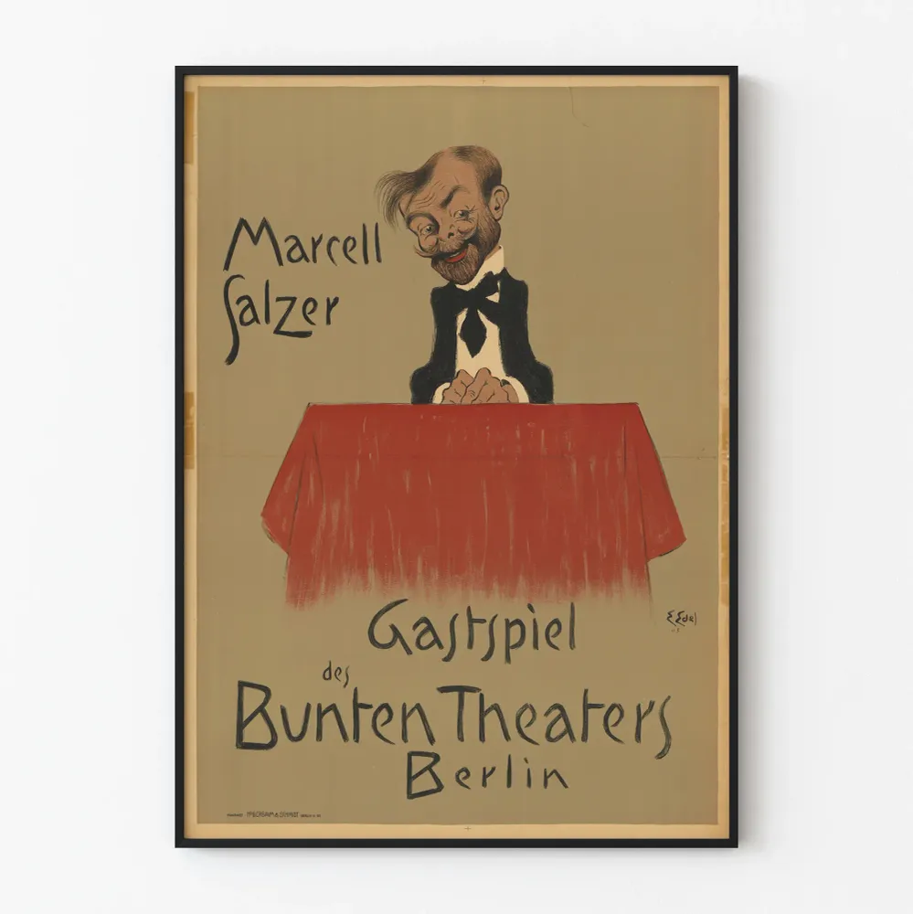 Koristejuliste Berliinin teatterista Marcell Salzer