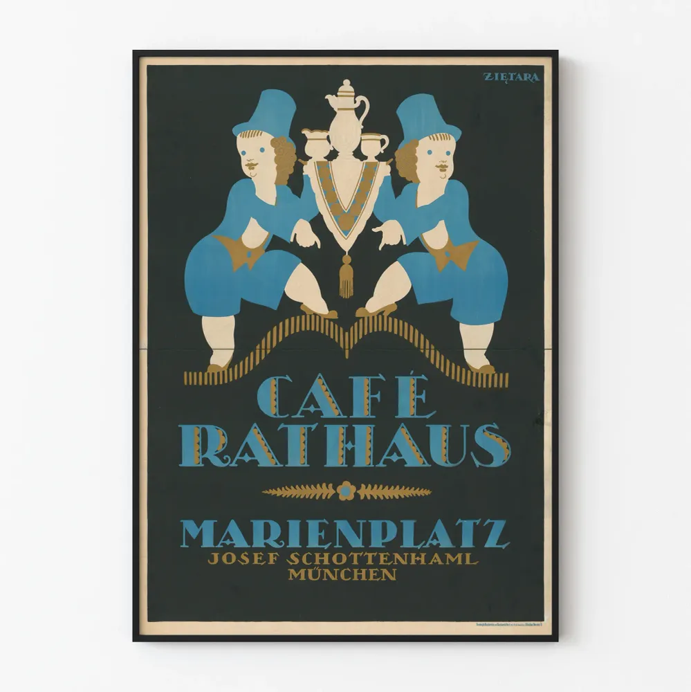 Koristejuliste Café Rathaus Marienplatz München