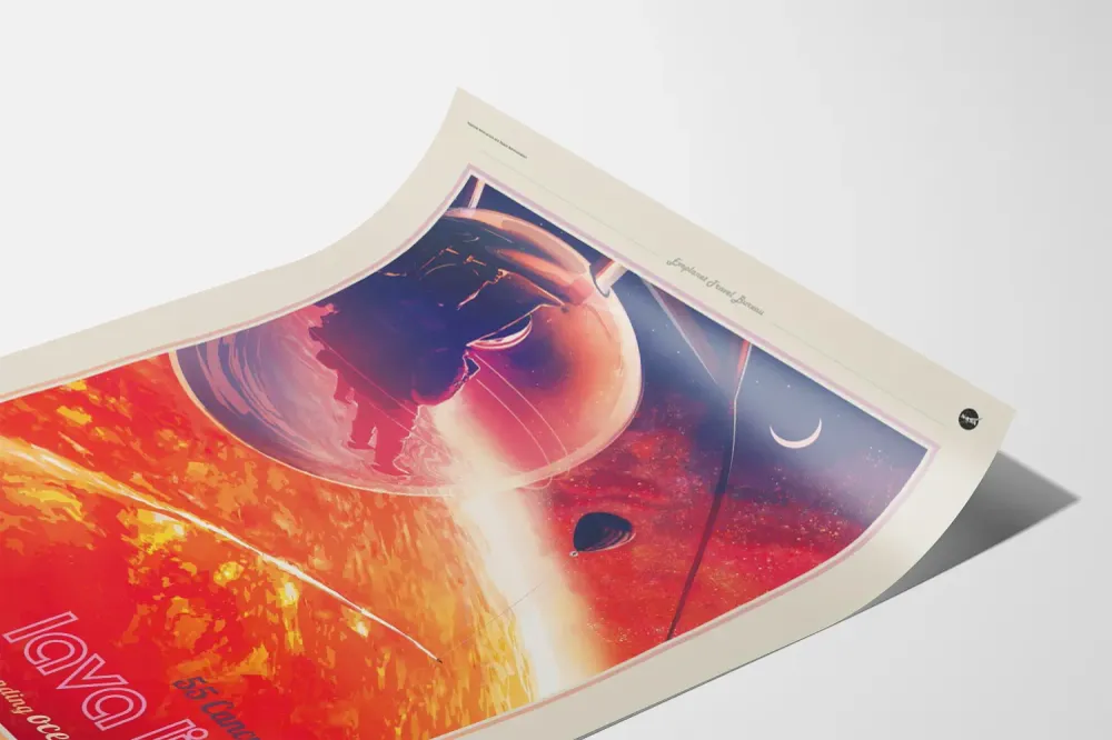 Koristejuliste 55 Cancri e Tuliplaneetta - Juliste avaruudesta ja astronautista
