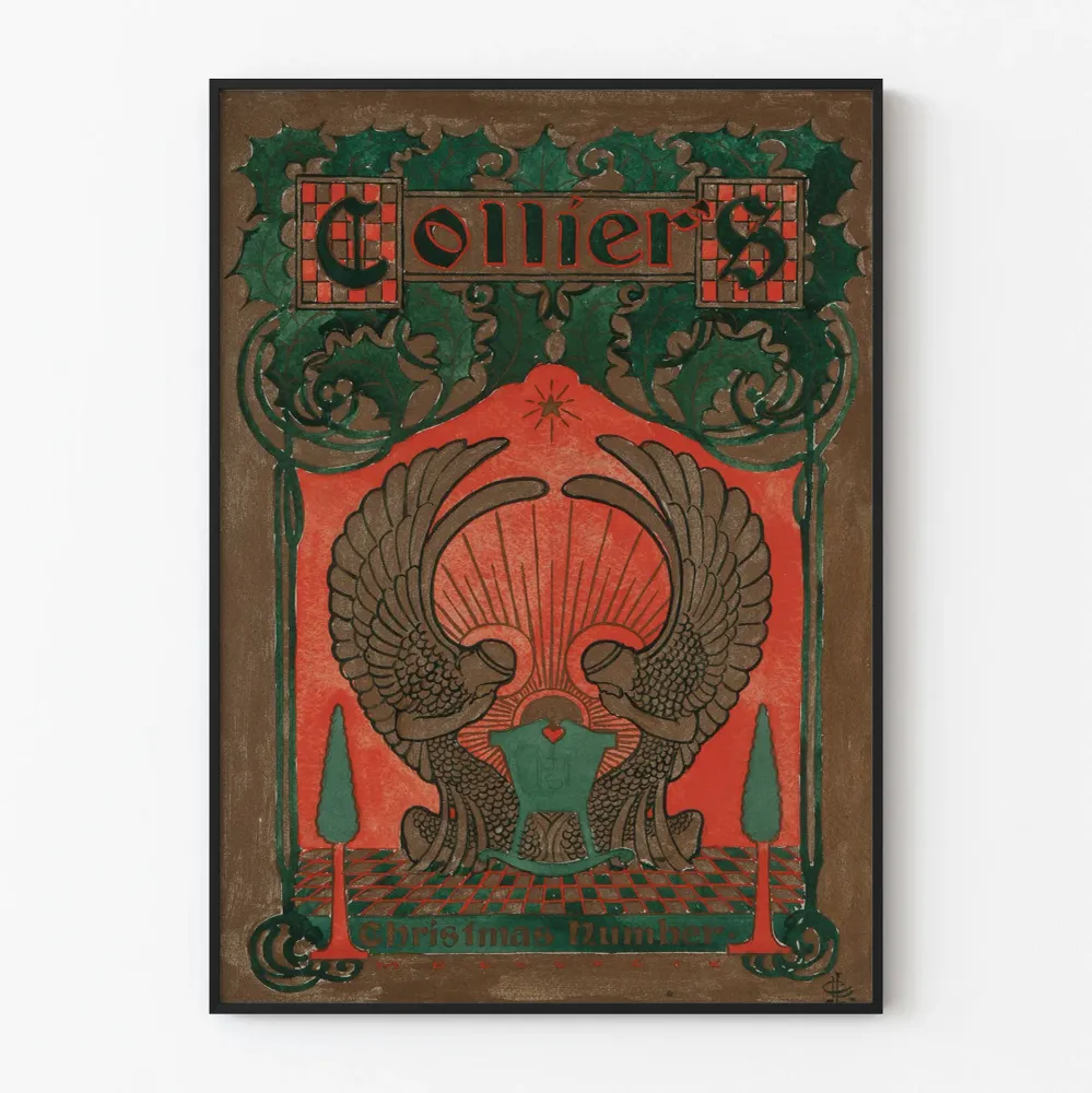 koristejuliste Colliers Christmas Number -tyylinen vintage-tyylinen juliste