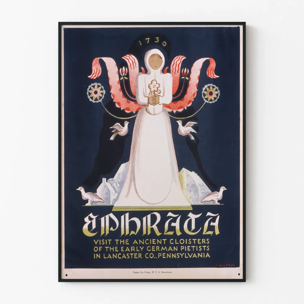 Koristejuliste Ephrata Pietistit 1730 - Vintage-seinäkoristelu