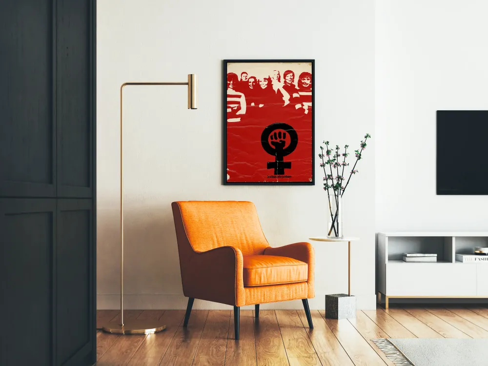 Koristejuliste Feministinen Kvinnefronten Punainen ja Musta