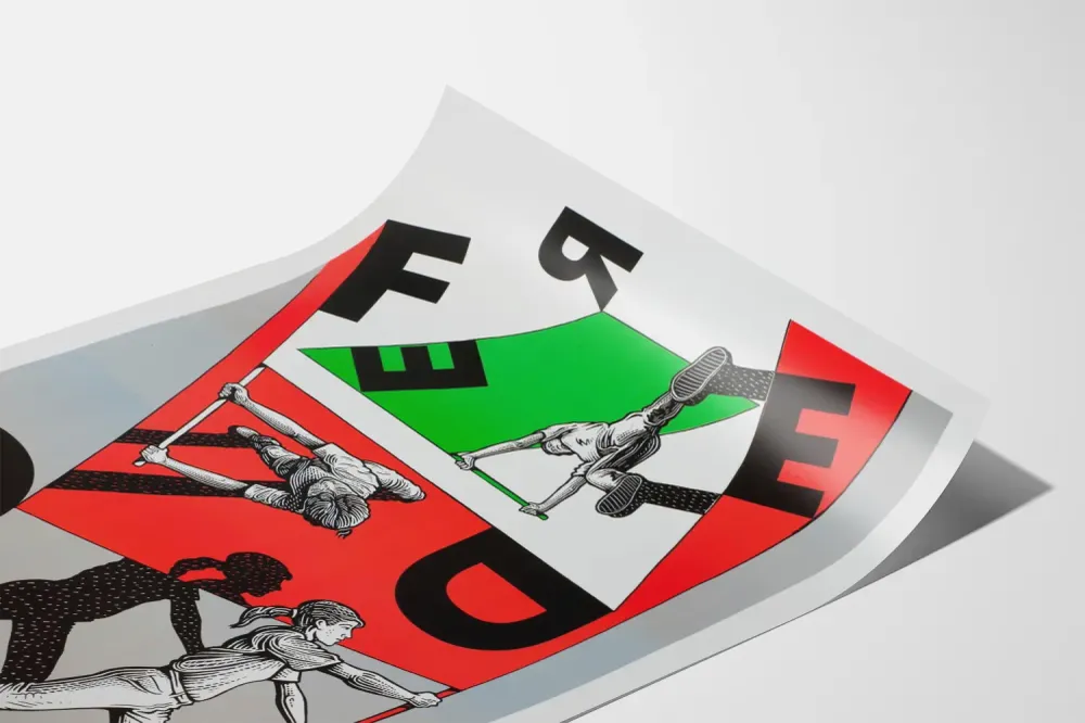 Koristejuliste Freedom teoksesta István Orosz