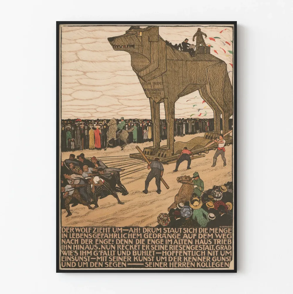 Koristejuliste Le Loup en Bois géant