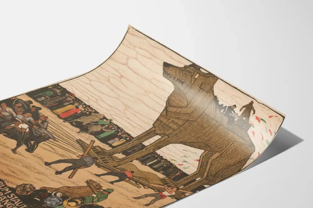 Koristejuliste Le Loup en Bois géant