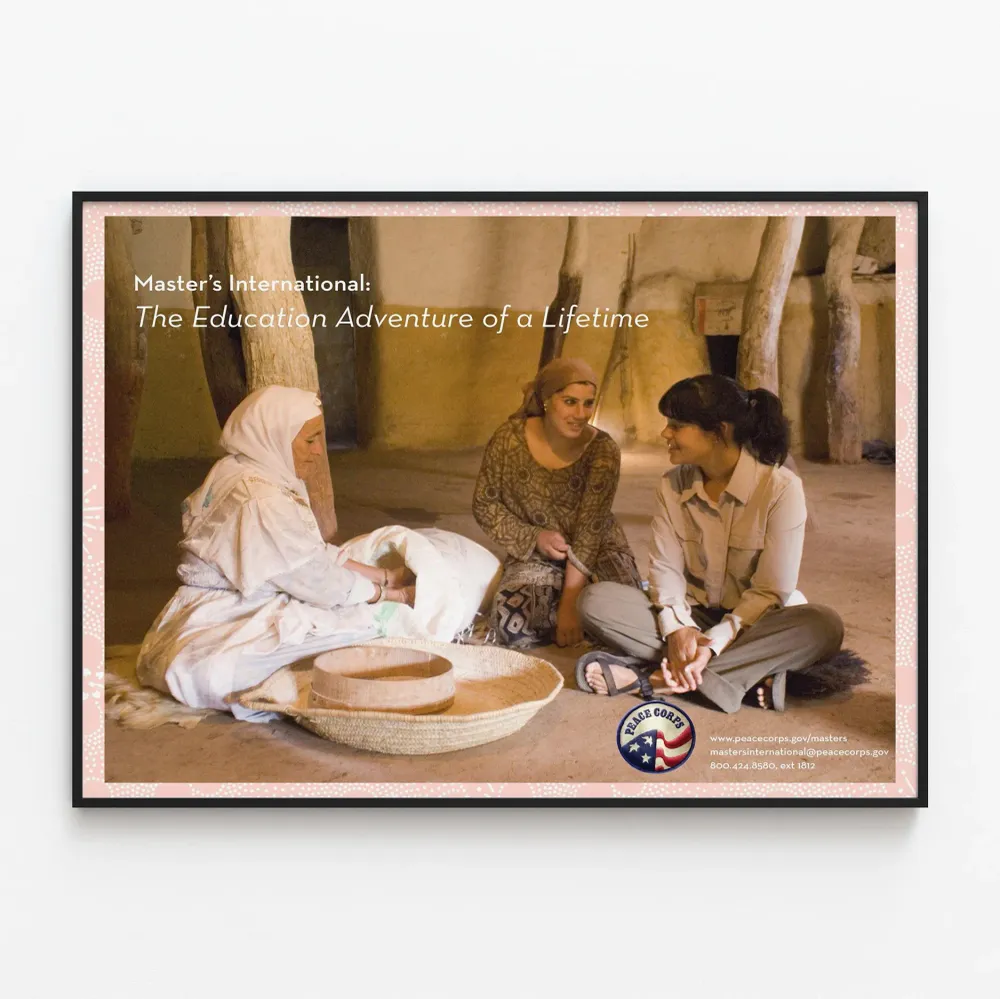Koristejuliste Masters International Peace Corps